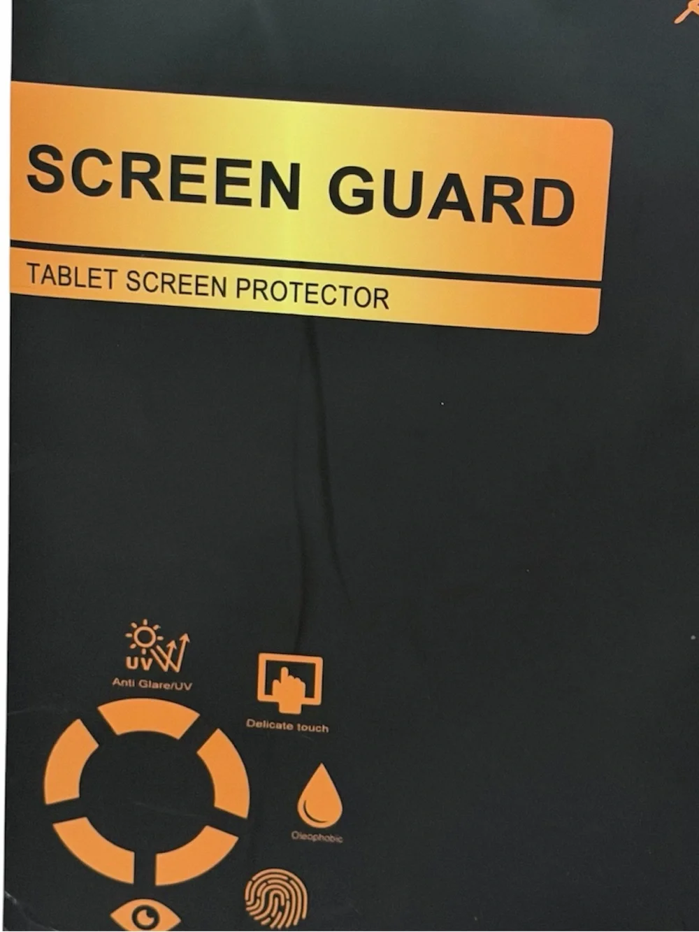 Black Tablet Screen Guard - Anti-Glare Screen Protector